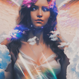 angel digitaldrawing ai illustration elegant celestial freetoedit
