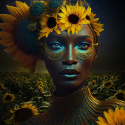 sunflowernight freetoedit ircflowercrown flowercrown