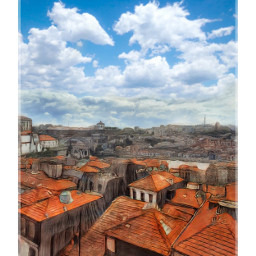 roofs landscape oporto portugal myphoto myedit aieffect stickers layers freetoedit