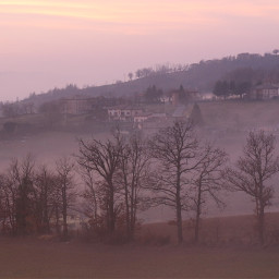 landscape nature sunset fog pink hills myphotography freetoedit