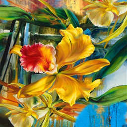 freetoedit orchid flower nature modernart mydesign aifozart colorful abstract artwork artisticexpression design