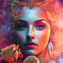 woman girl fantasy magical people flower heart aigenerated withpiscart freetoedit