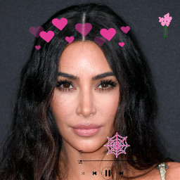 freetoedit filters usemysticker kimkardashian pinkaesthetic spiderweb flowers spotify crownheart