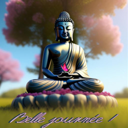 buddha peace goodvibes messagetext sunnyday bellejournée nature statue haveagoodday freetoedit