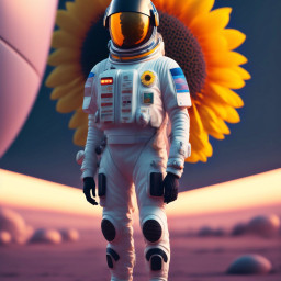 sunflower astronaut universe planets space galaxy galaxyedit freetoedit