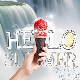 summer summervibes icecream icecreamcone ice edits waterfall fresh cute lemon freetoedit ircicecreamcone