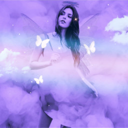 purpleaesthetic fairy clouds freetoedit
