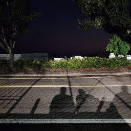 shadows people road nighttime freetoedit
