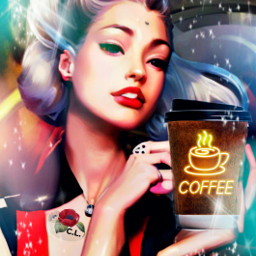coffecup portrait girl coffee freetoedit irccoffeetogo coffeetogo