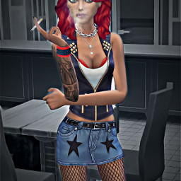 freetoedit fullbodyimage posing sims sims4 4 thesims4 four thesimsfour simsfour emo alternative redhair replay replayedit wlw lgbtq lesbian body