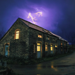 house lightning sky badweather rural colors colorful heypicsart backgrounds purple creepy dark gloomysky gloomy freetoedit